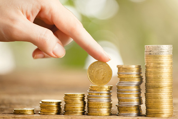Save money with stack money coin for growing your business Save money with stack money coin for growing your business